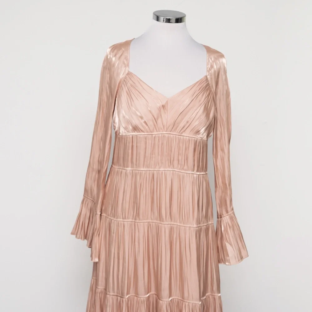 Cinq a Sept - Nina Tiered‎ Satin Midi Dress
